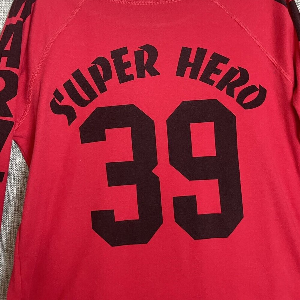Marvel Shirt Womens XXL Red Off Shoulder Character Top Hulk Captain America Spid - Picture 10 of 12